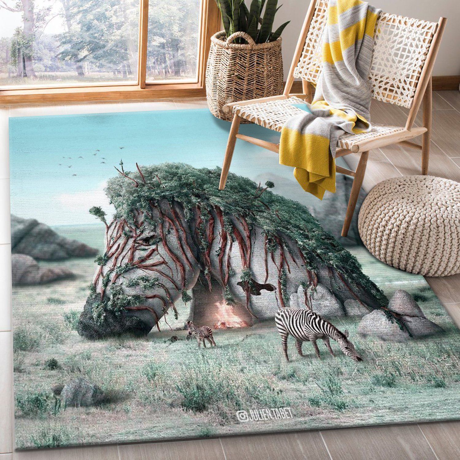 Zebra Rug Living Room Rug Home Decor Floor Decor