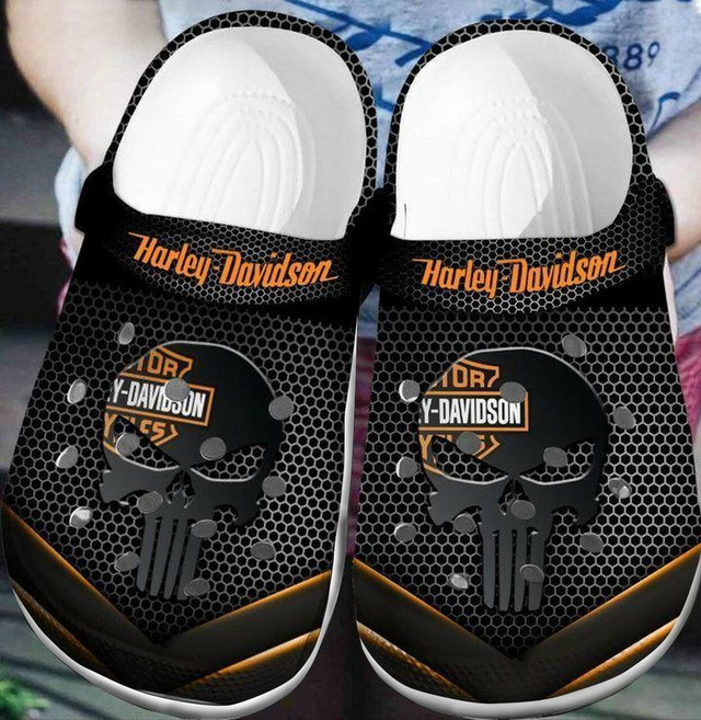 Moto Harley Davidson Custom Name Crocs Crocband Clog Comfortable Water Shoes