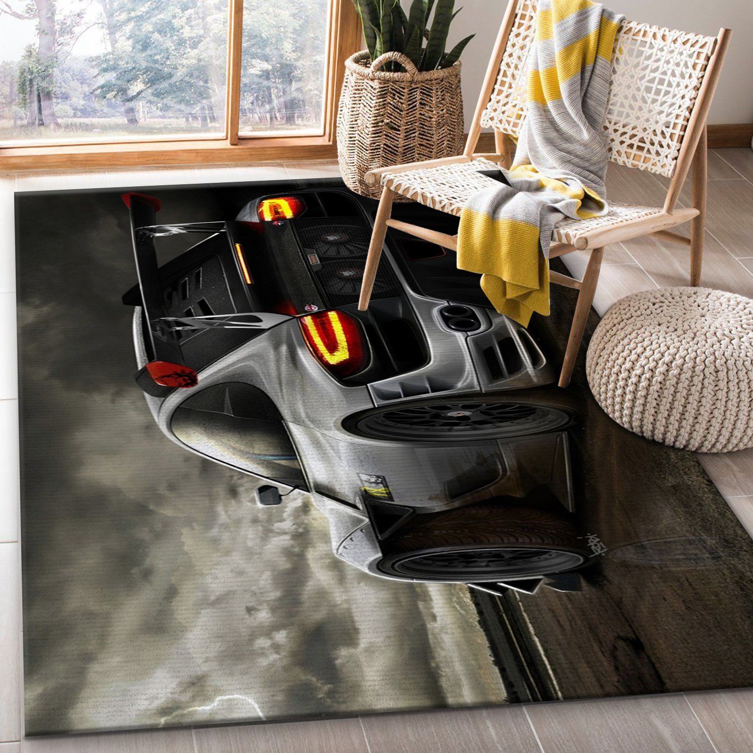 Porsche Car Area Rug Bedroom Rug Family Gift Decor Area Rug For Living Room Bedroom Rug Home Decor