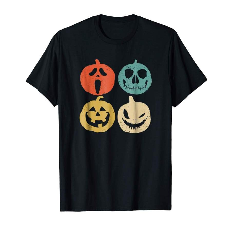 Vintage Pumpkin Halloween Funny Costume T-Shirt Men Fashion Cotton T-Shirt