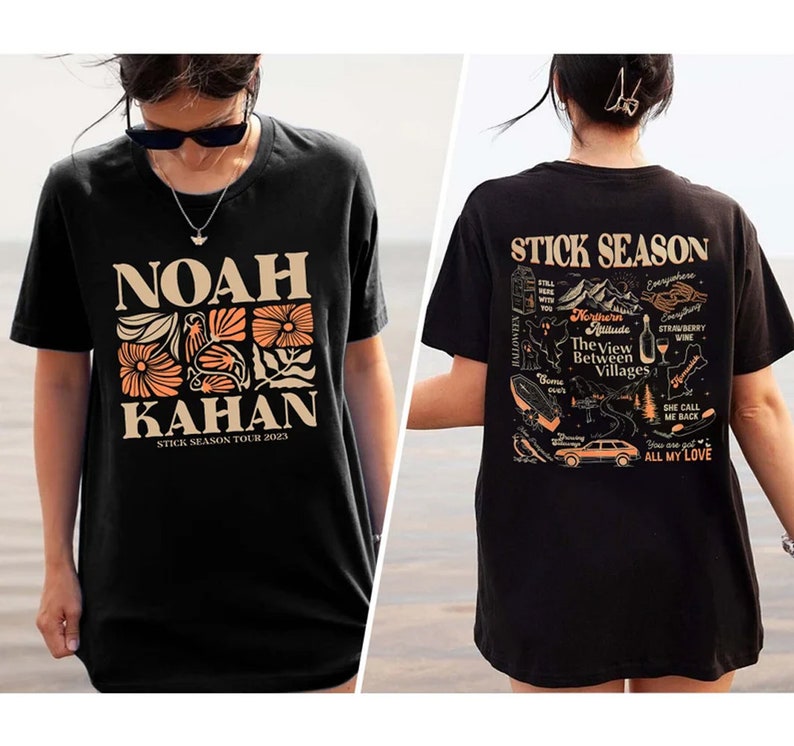 Noah Kahan Music Shirt Double Side Shirt, The Stick Season Tour 2023 Sweatshirt, Noah Kahan Stick Season Album Shirt, Folk Pop Music