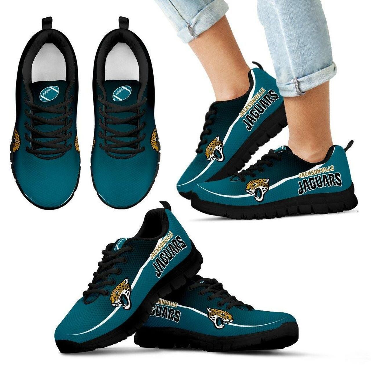 Jacksonville Jaguars Sneakers Colorful Passion Running Shoes For Men, Women Shoes12667