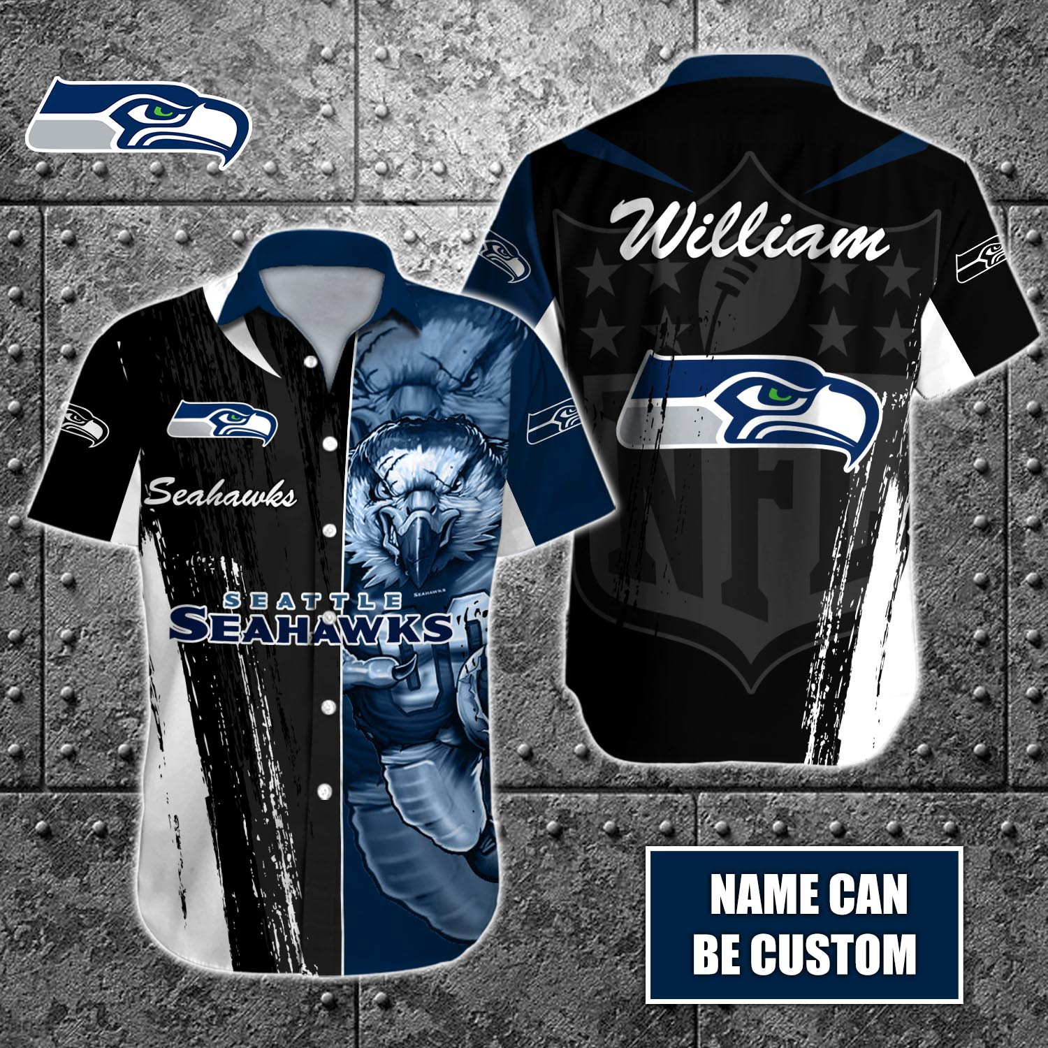 Seattle Seahawks Nfl-Hawaiian Shirt Custom T-40919