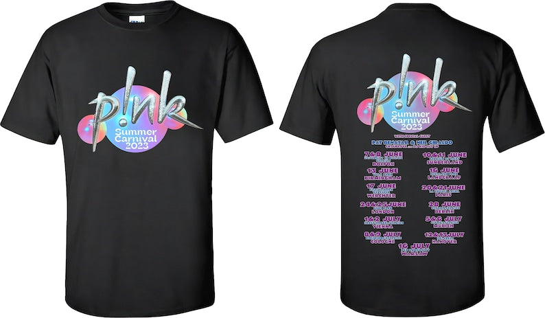 P!Nk Pink Summer Carnival 2023 Eu Europe Tour T Shirt