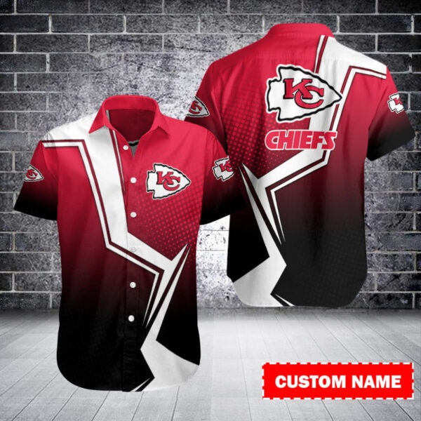 Kansas City Chiefs Personalized Button Shirt Bb368