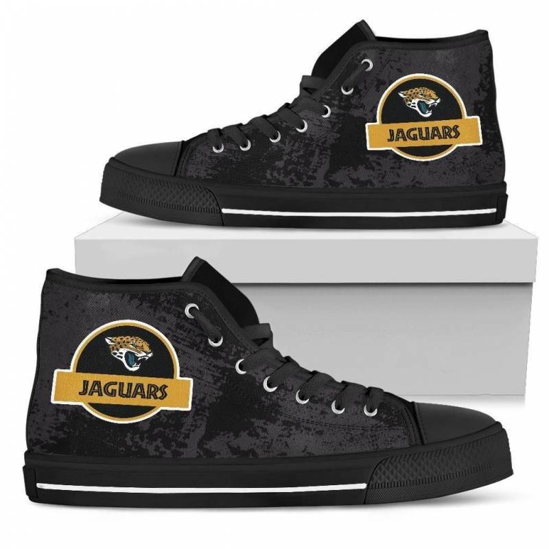 Cute Jurassic Park Jacksonville Jaguars High Top Shoes #236