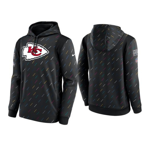 Men’S Kansas City Chiefs 2021 Crucial Catch Charcoal Therma Pullover Hoodie Kansas City Chiefs Charcoal Hoodie