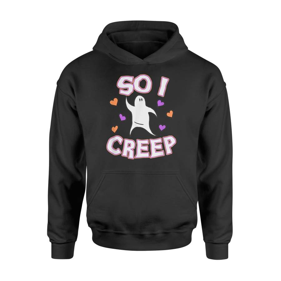 2019 Halloween So I creep Ghost Hearts – Premium Hoodie