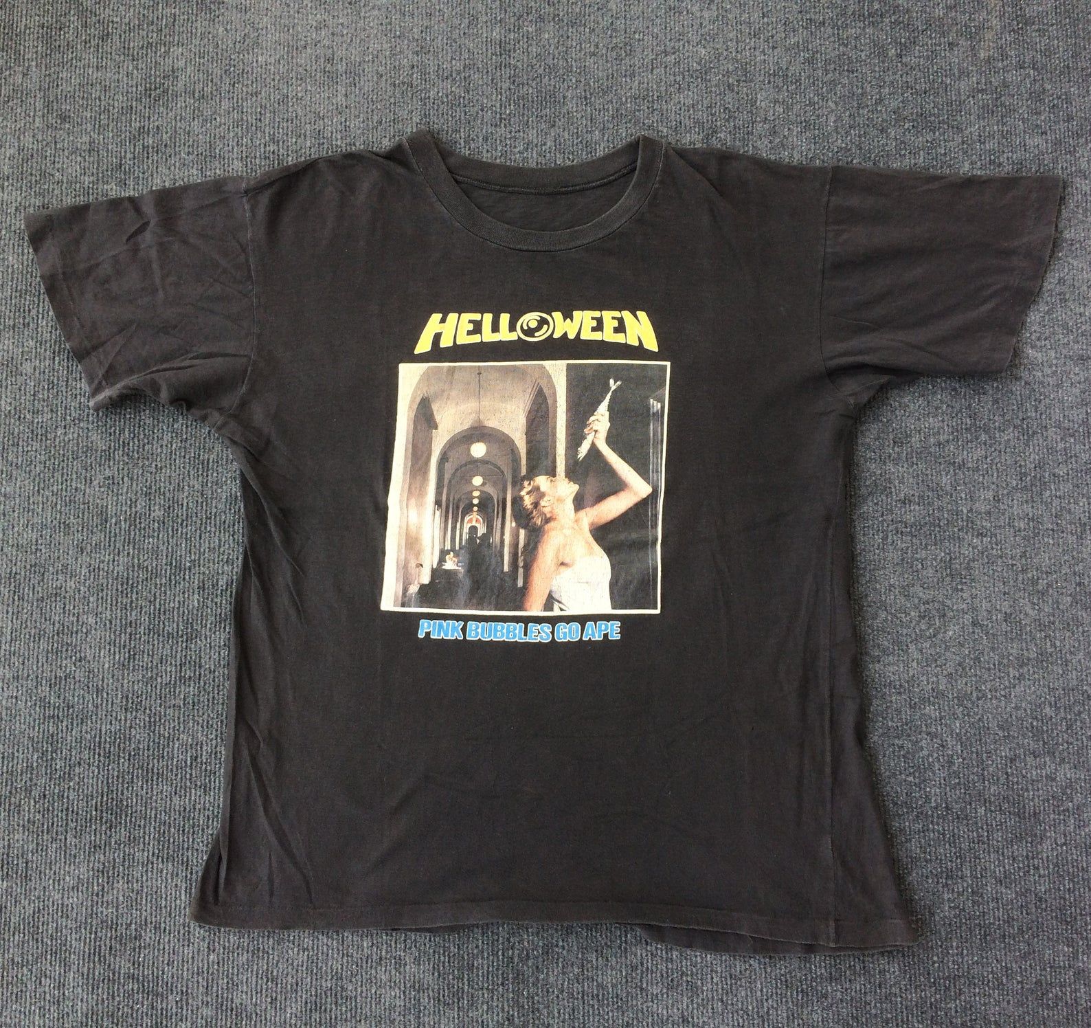 Vintage Helloween Promo 90s Halloween Pink Bubbles Go Ape T Shirt