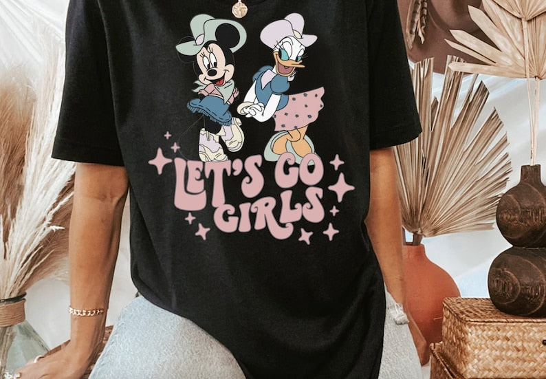 Let’S Go Girls Minnie Daisy Western Country Music Rodeo Southern Retro Long Live Cowboy Disneyland Shirt