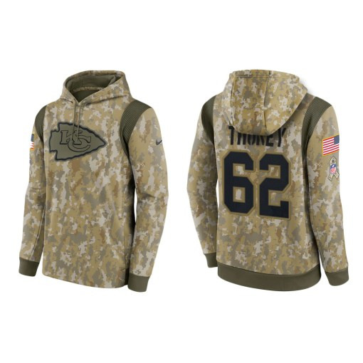 Joe Thuney Kansas City Chiefs Camo 2021 Salute To Service Veterans Day Therma Pullover Hoodie