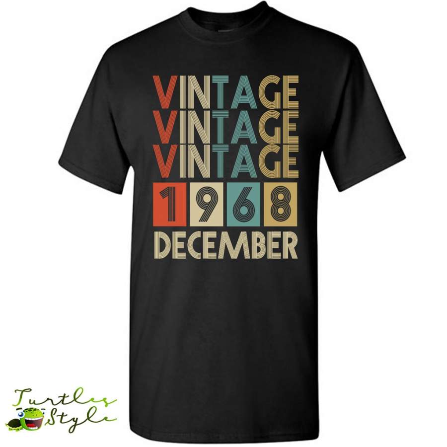 Birthday Vintage December 1968 – Gildan Short Sleeve Shirt