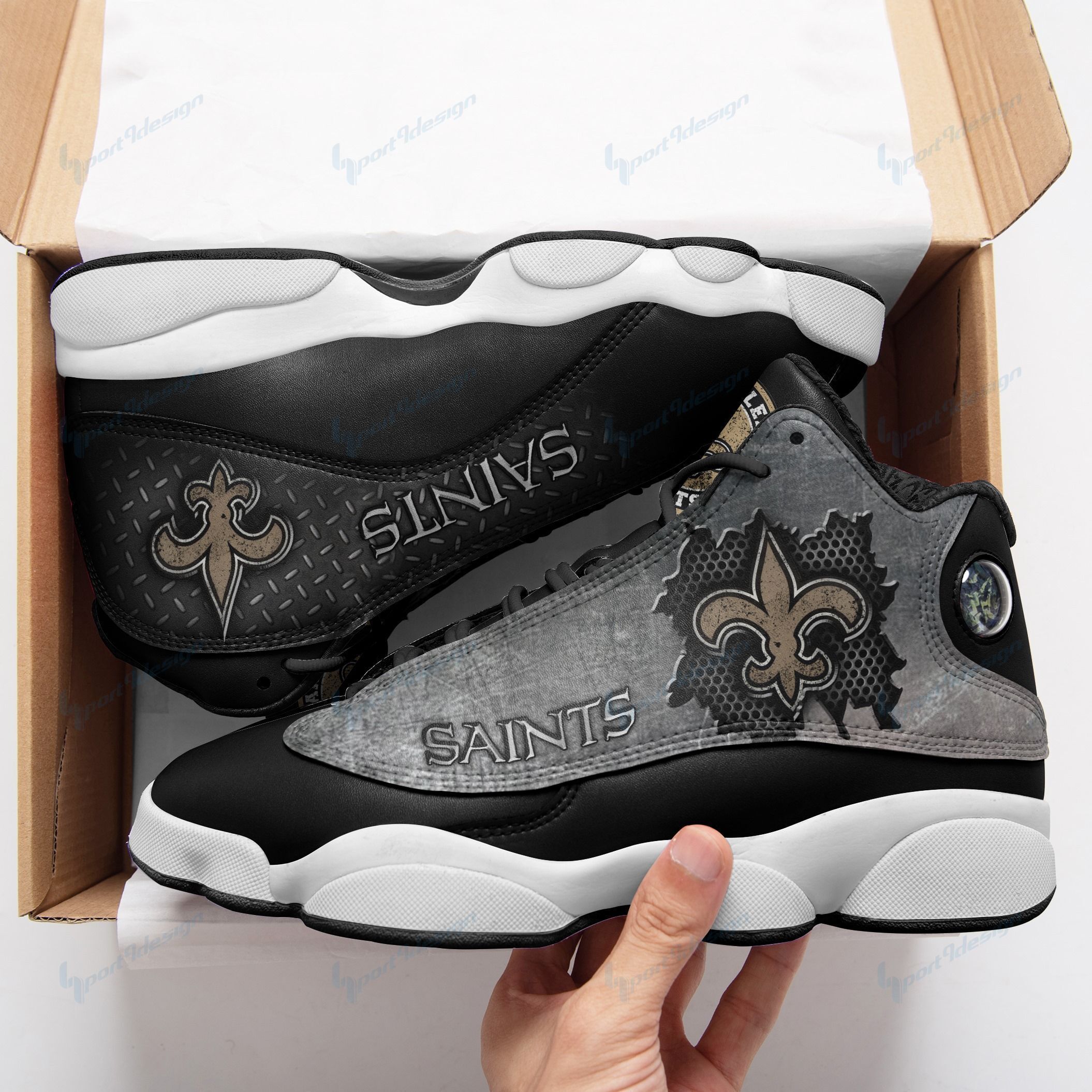 New Orleans Saints Air JD13 Sneakers 148