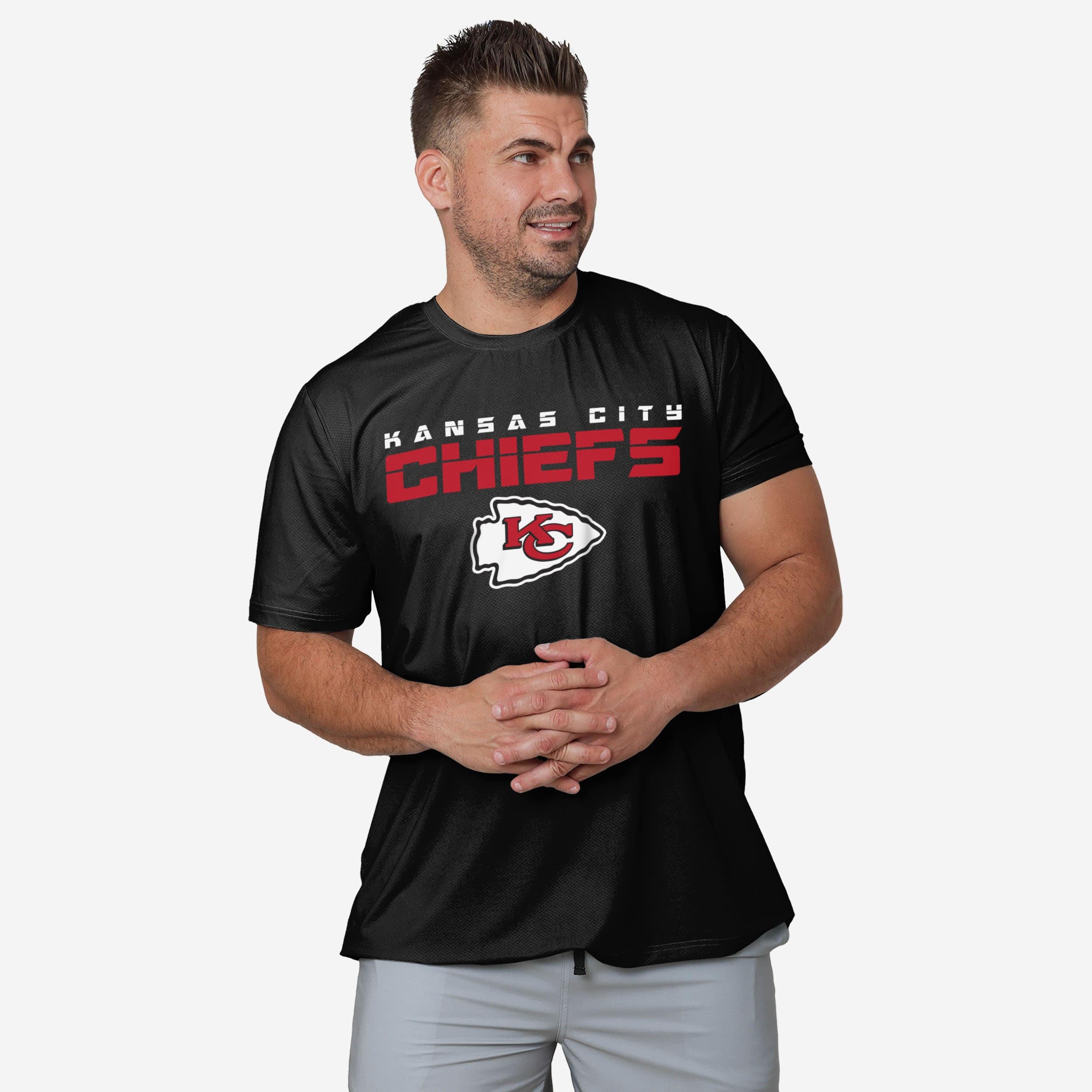 Kansas City Chiefs Rash Guard Short Sleeve Swim Shirt