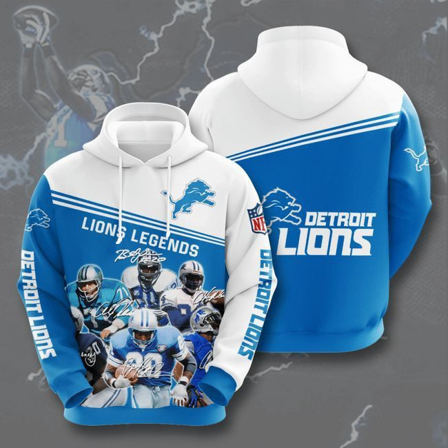 Detroit Lions Football Legend 24 Unisex 3D Hoodie Gift For Fans