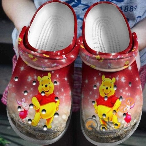 Winnie-The-Pooh Crocband Personalized Name Clog Shoes