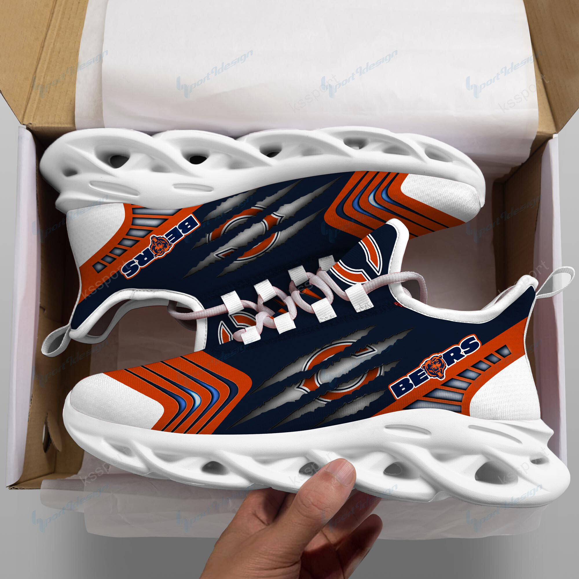 Chicago Bears Yezy Running Sneakers Bb404