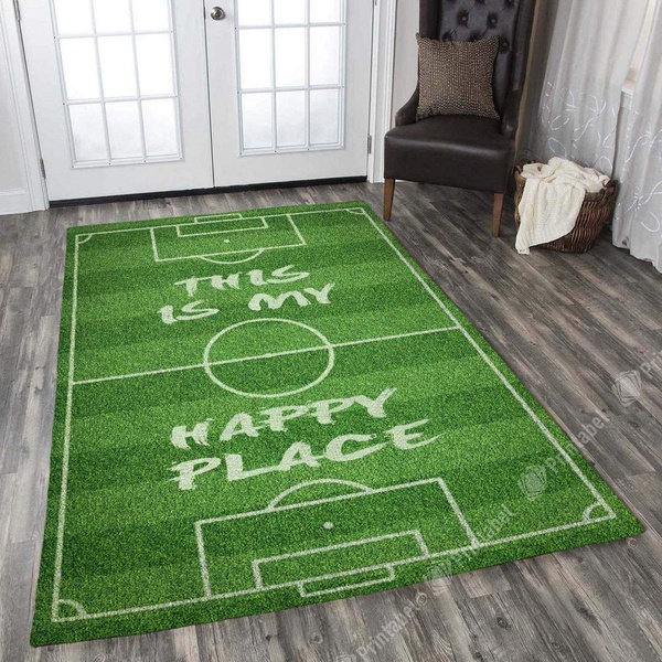My Happy Place Soccer Field Rug RCDD &hellip;