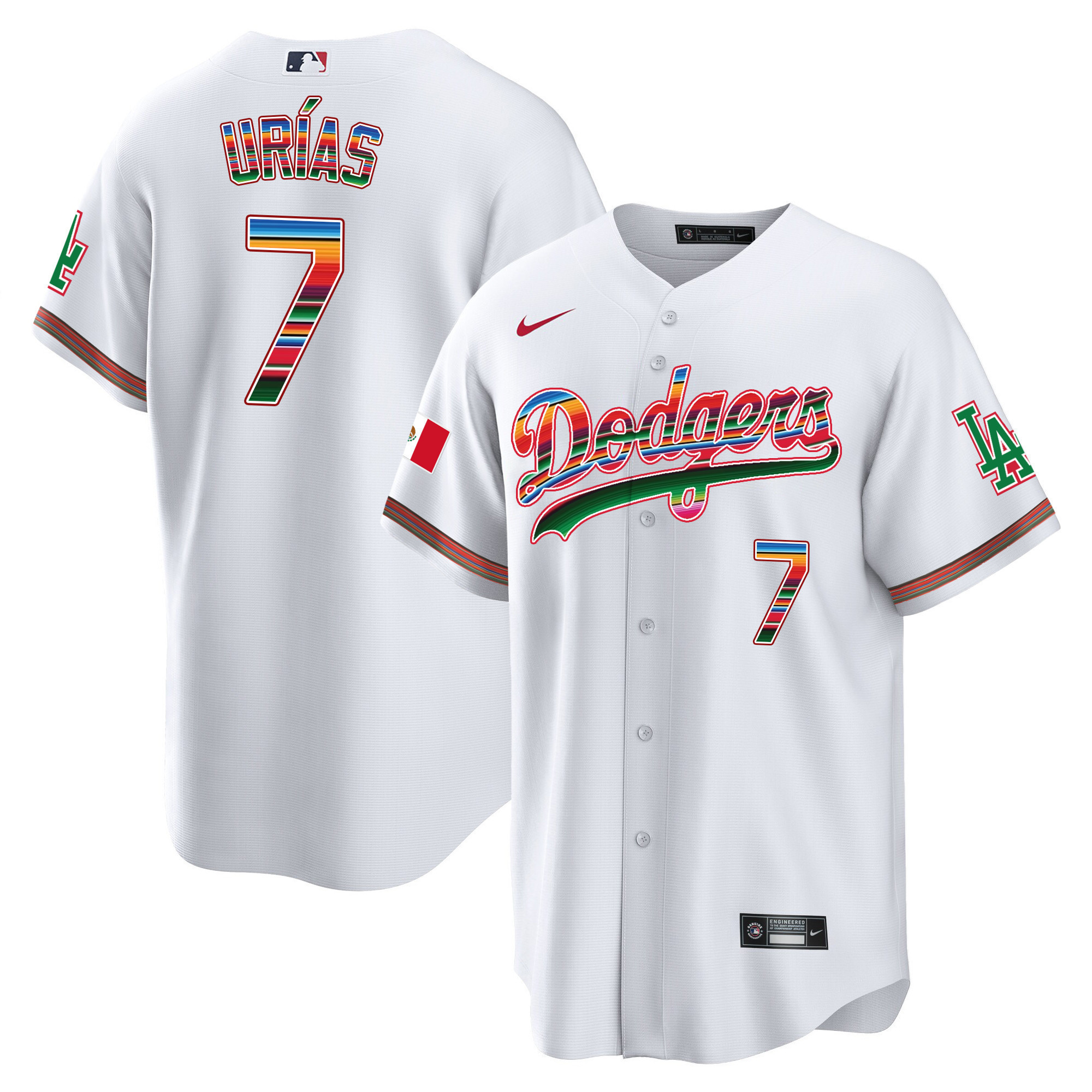 Youth’S Dodgers Mexico Cool Base Limited Jersey – All Stitched