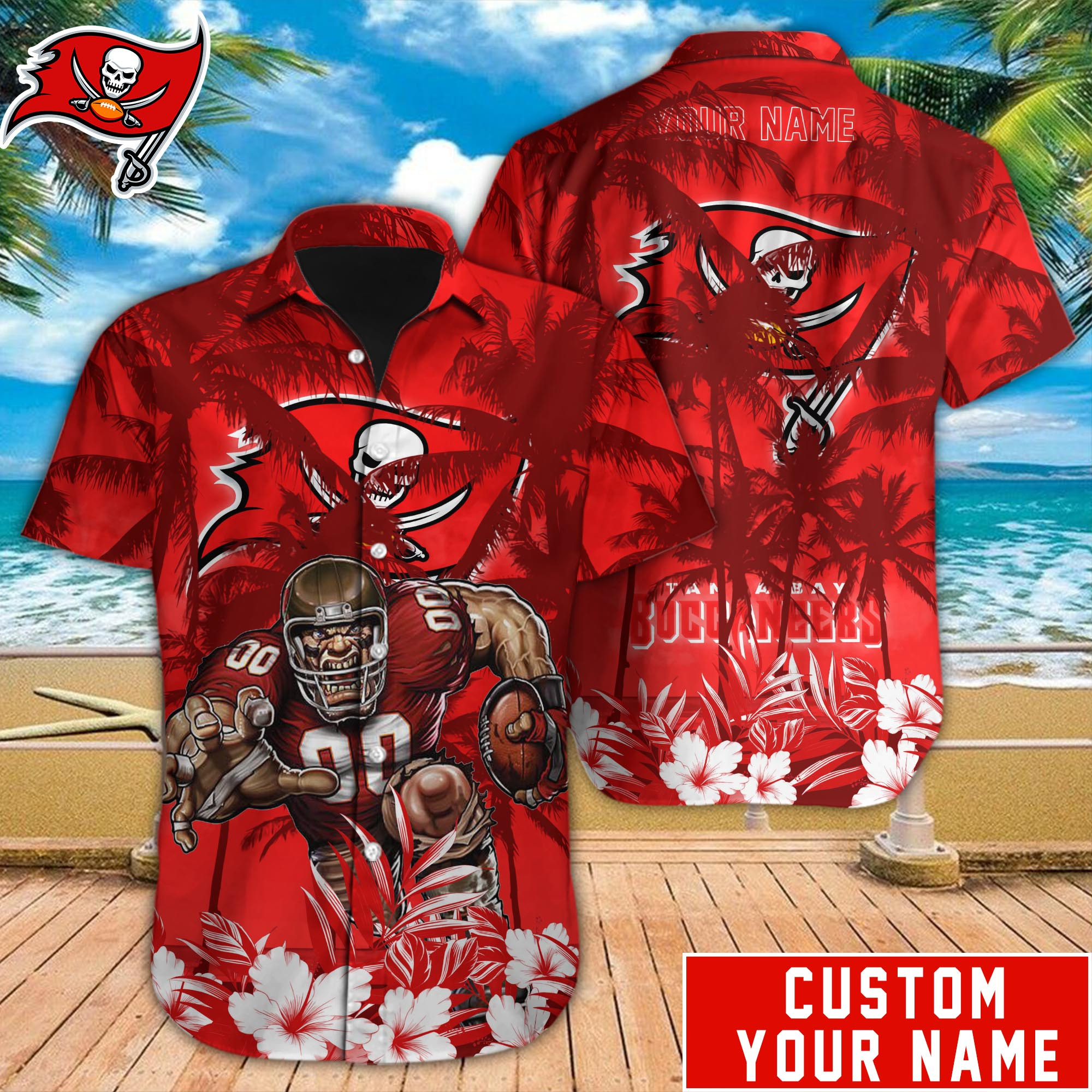 Tampa Bay Buccaneers Nfl-Hawaiian Shirt Custom M-40433