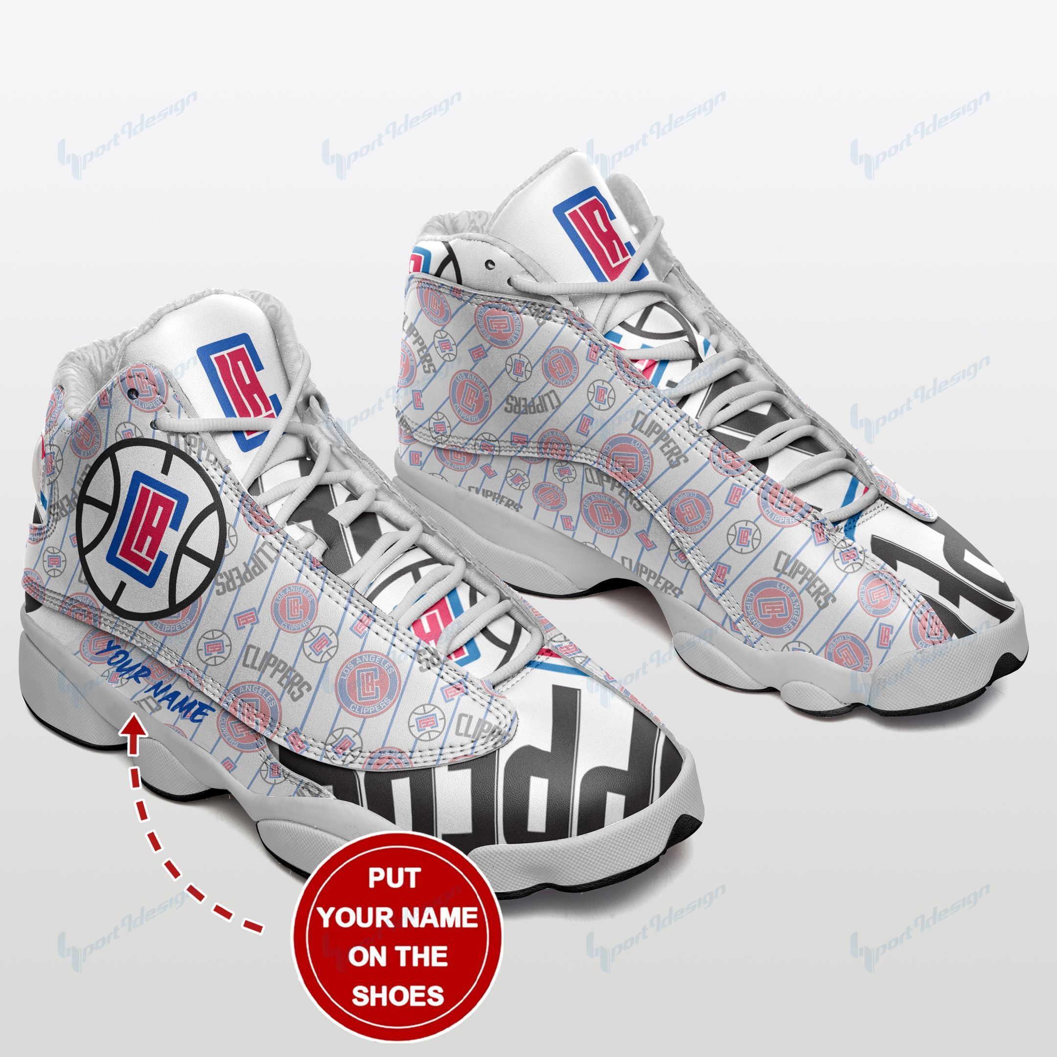 Los Angeles Clippers Personalized  AJD13 Sneakers 939