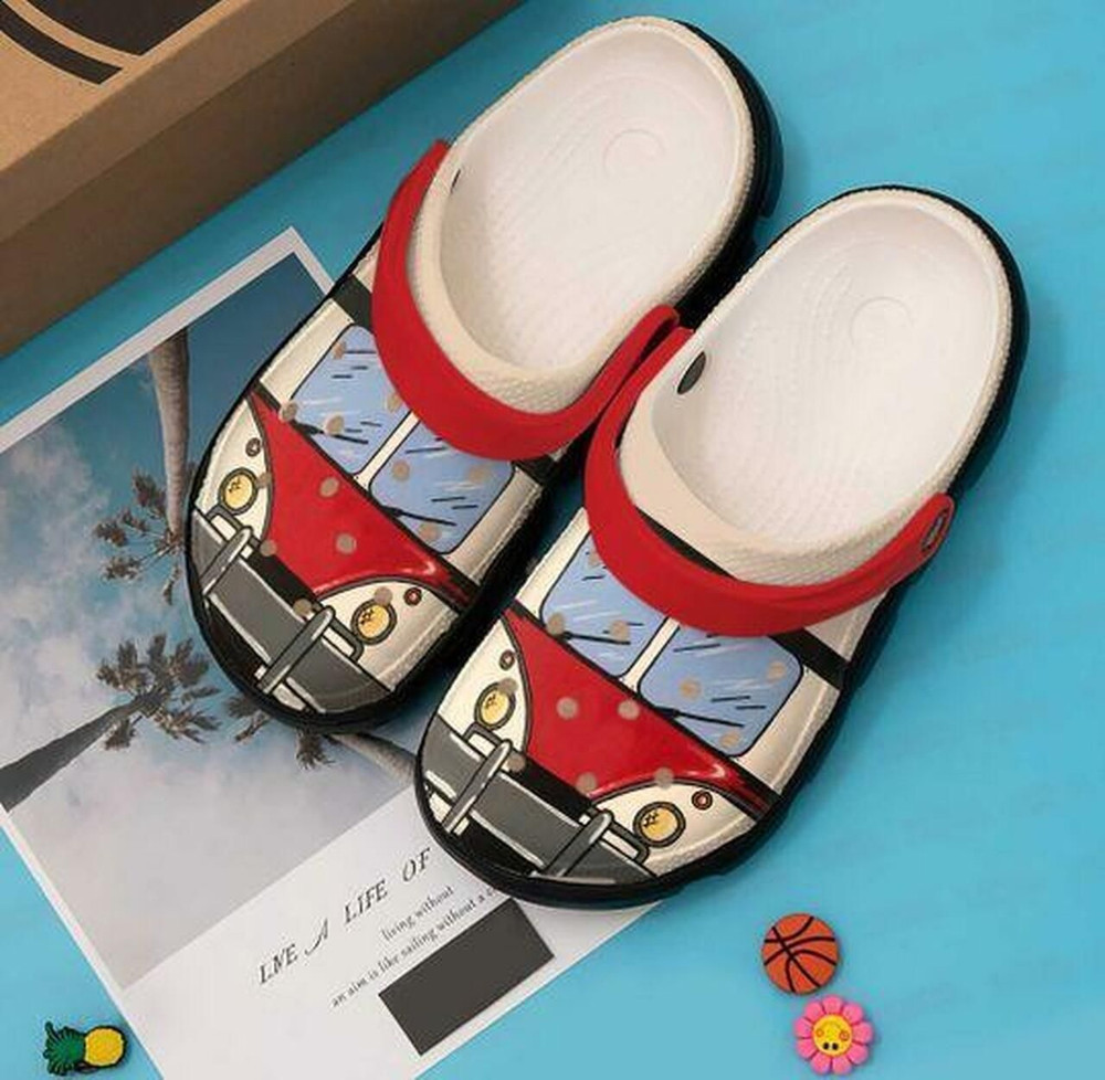 Camper Van Bus Personalized 6 Gift For Lover Rubber Crocs Clog Shoes Comfy Footwear