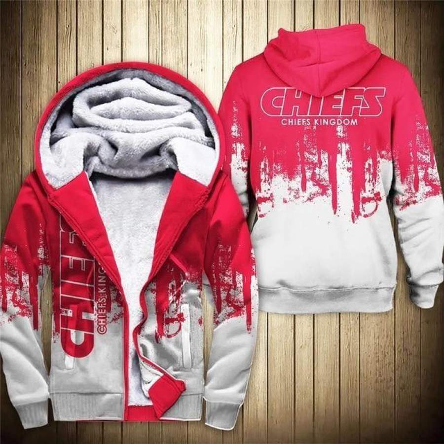 Kansas City Chiefs Thick Zipper Hoodie Unisex 3D All Over Print