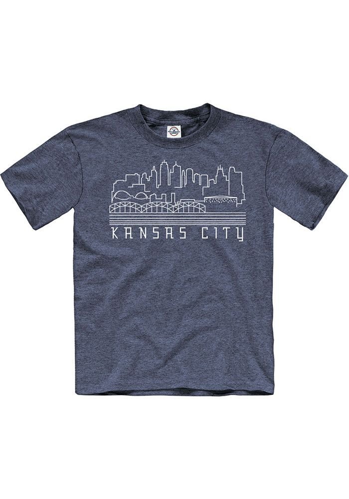 Kansas City Navy Blue Skyline Glow Fashion Shirt