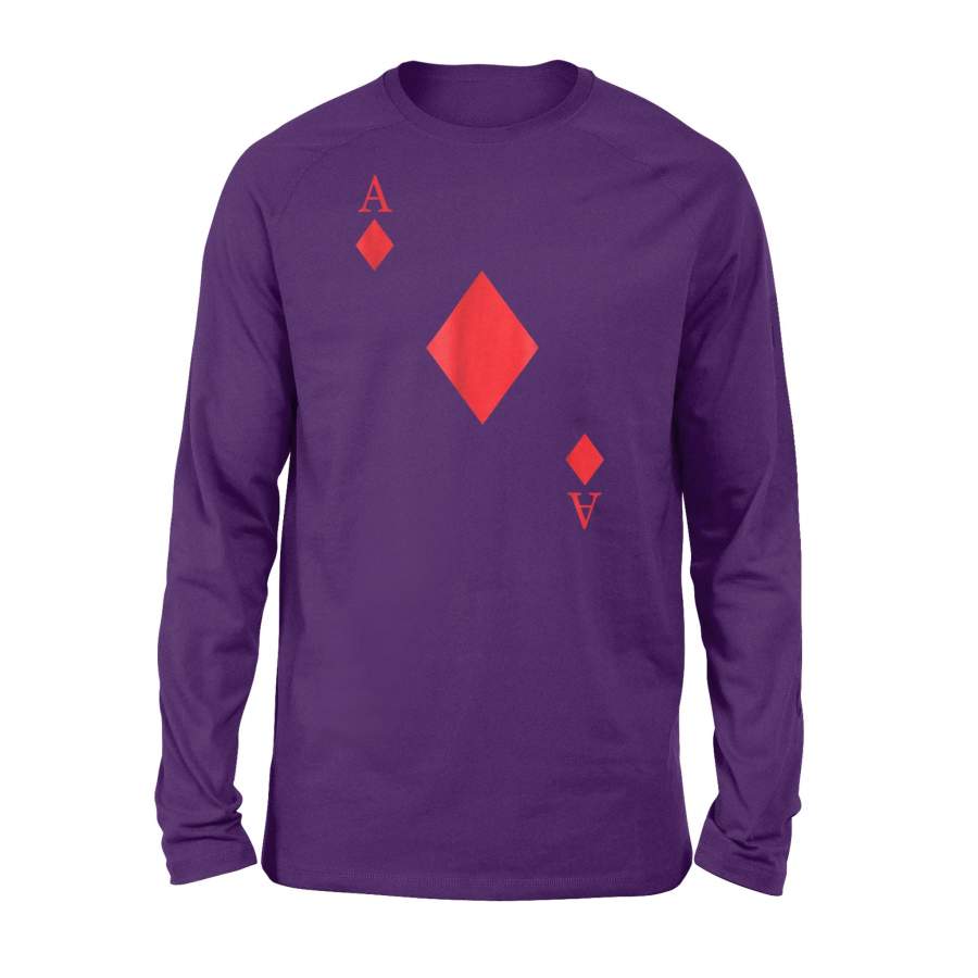 Ace Of Diamonds Costume – Funny Halloween Gift Long Sleeve T-Shirt