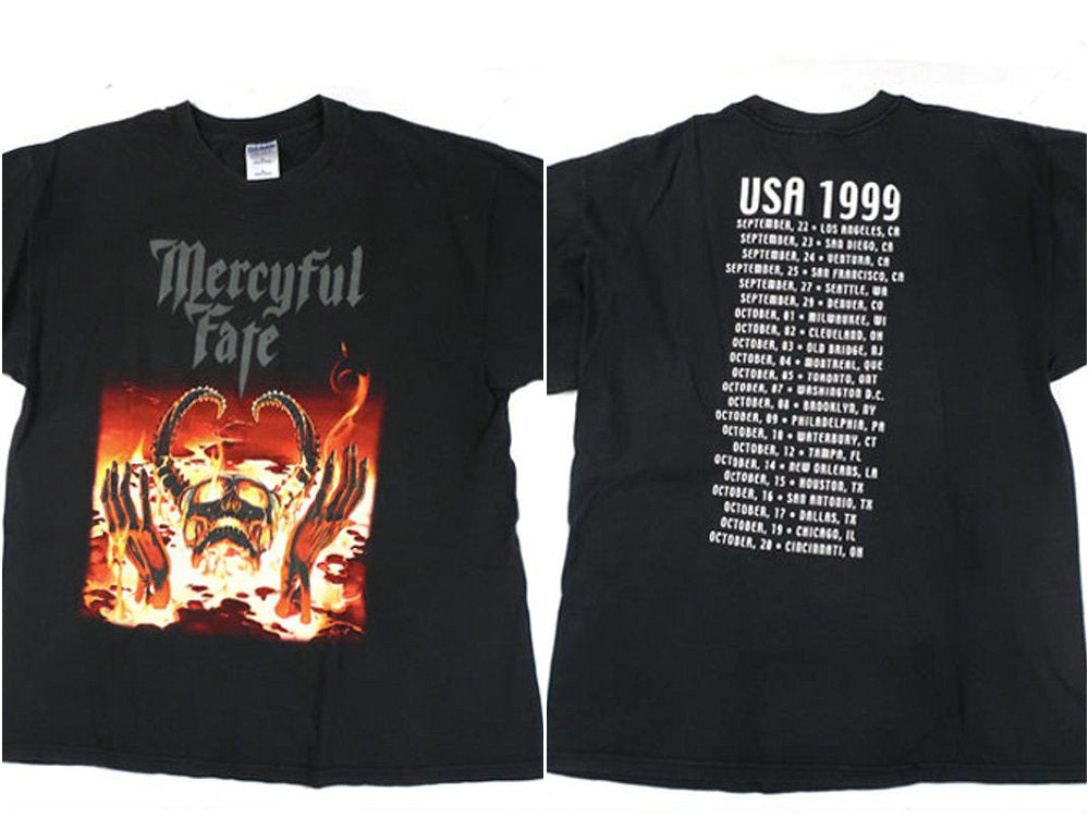 Vintage Mercyful Fate 1999 Tour T-shirt Danish Heavy Metal Band t shirt