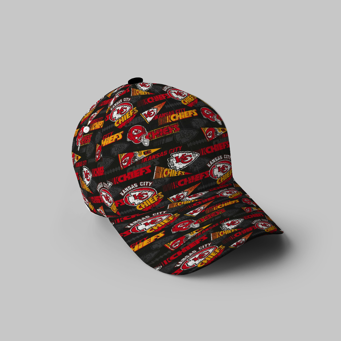 Kansas City Chiefs Emblem V9 3D Printing Baseball Cap Classic Hat