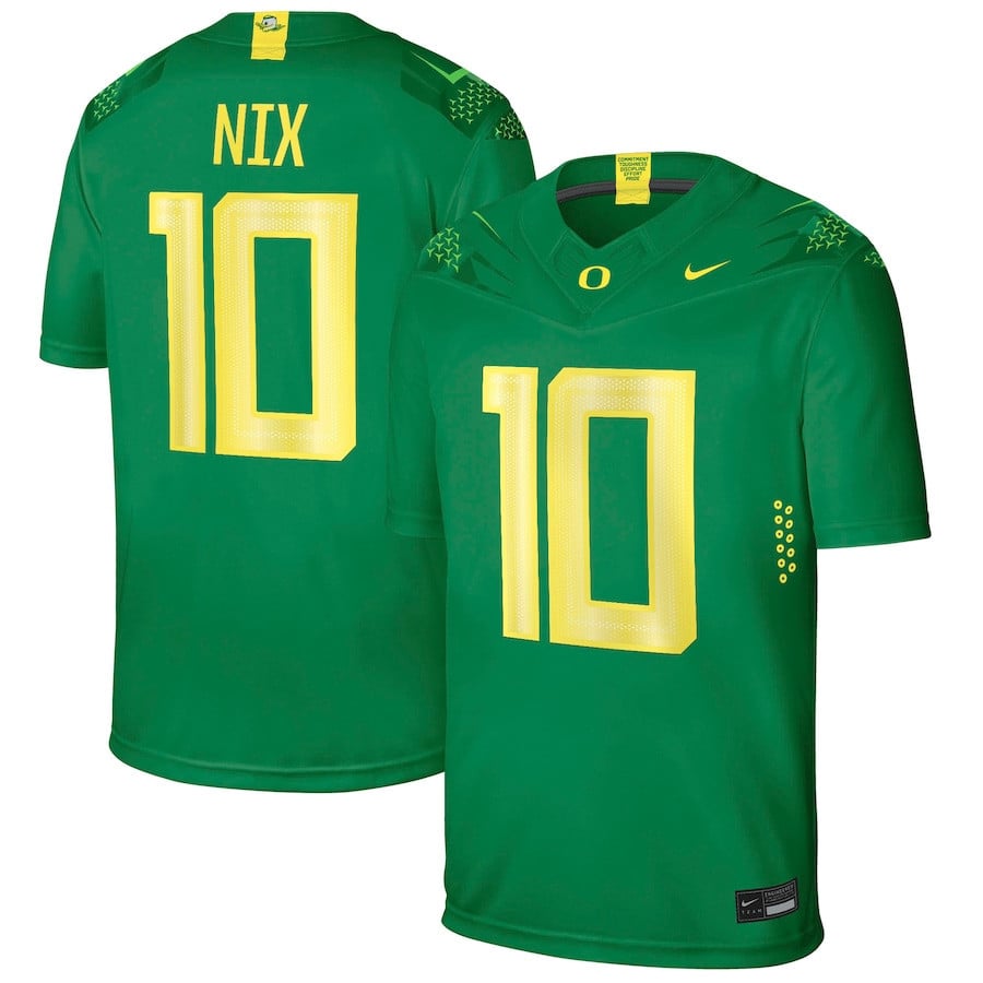 Bo Nix Oregon Ducks Green Jersey – All Stitched