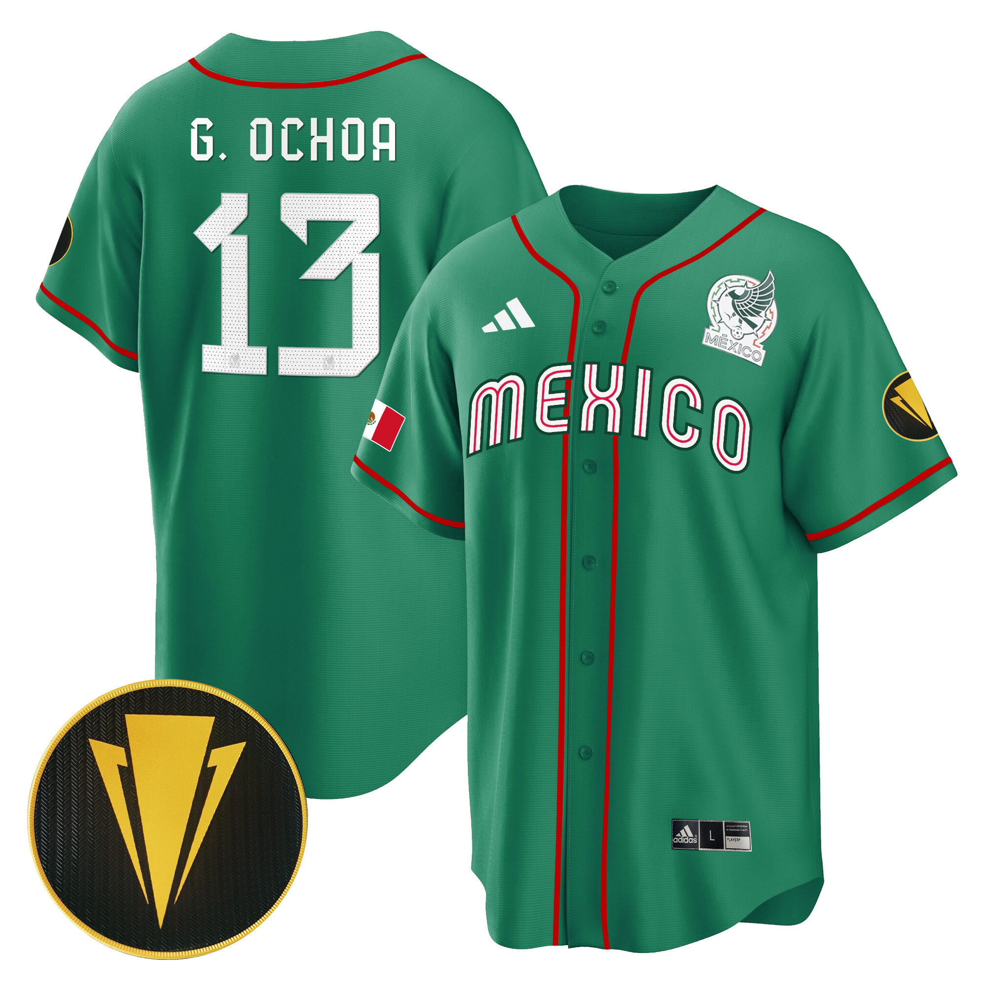 Men’S Mexico National 2023 Gold Cup Champions Baseball Jersey – Stitched