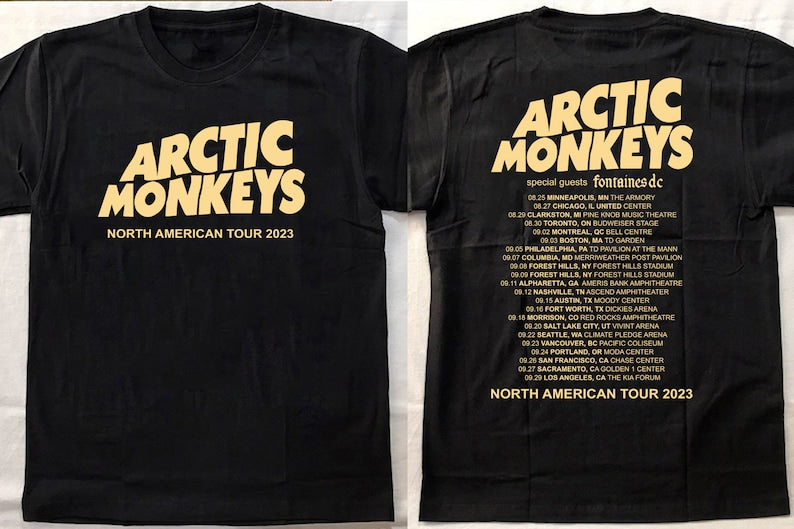 Arctic Monkeys 23 Us Tour Dates Shirt, Arctic Monkeys Lyric Shirt, Arctic Monkeys Merch, Arctic Monkeys Doodle T-Shirt