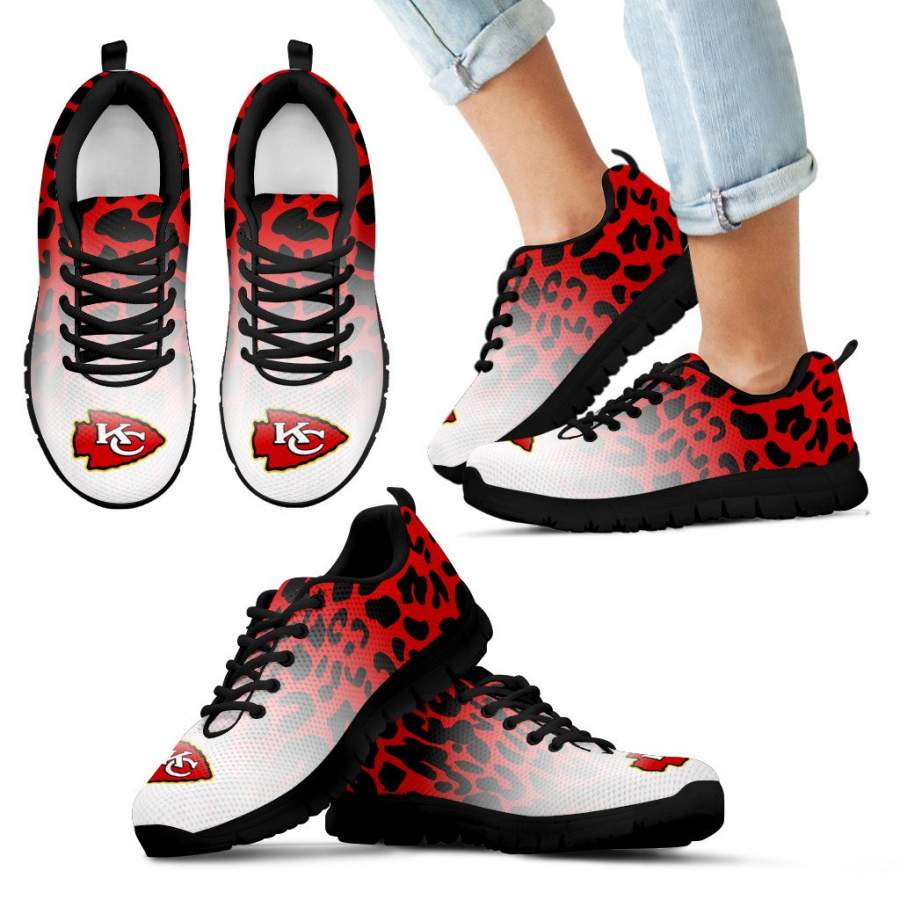 Leopard Pattern Awesome Kansas City Chiefs Sneakers