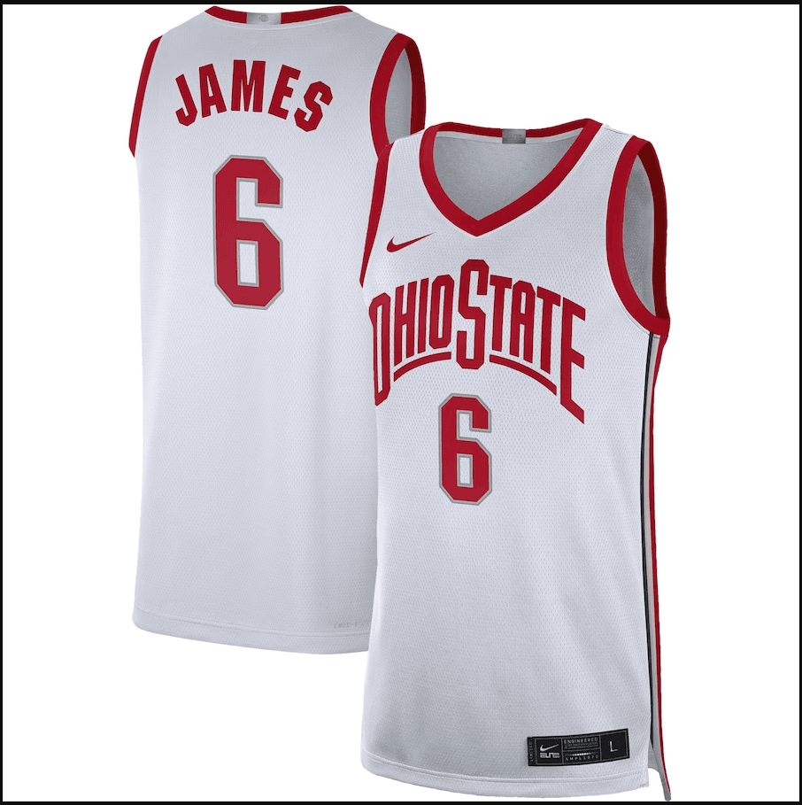 Lebron James Ohio State Buckeyes Limited Basketball Jersey – All-Stitched