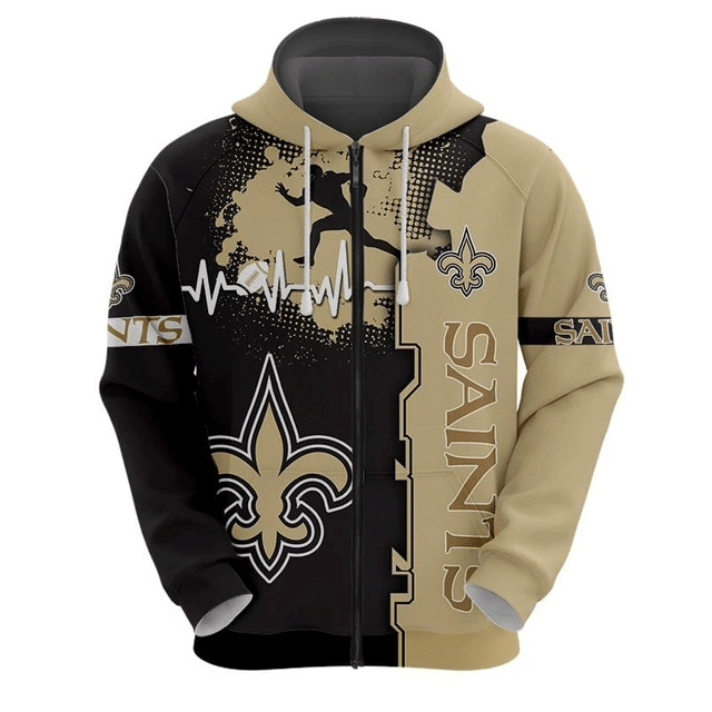 New Orleans Saints Beating Curve And 54 Unisex 3D Hoodie Gift For Fans