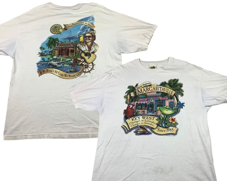 Jimmy Buffett’S Margaritaville Key West Graphic T-Shirt, Jimmy Buffett Vintage Shirt, 70S Vintage Shirt