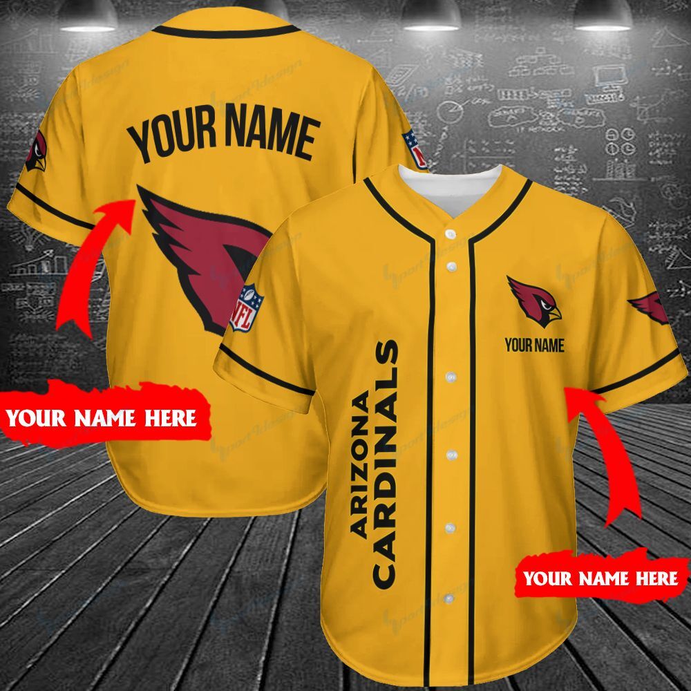 Arizona Cardinals Personalized Baseball Jersey Shirt 198