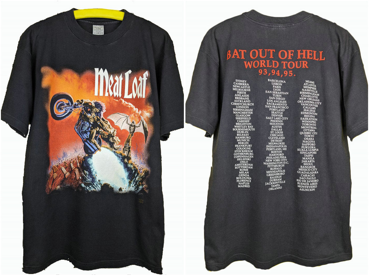 Vintage Meat Loaf World Tour T-shirt black t shirt