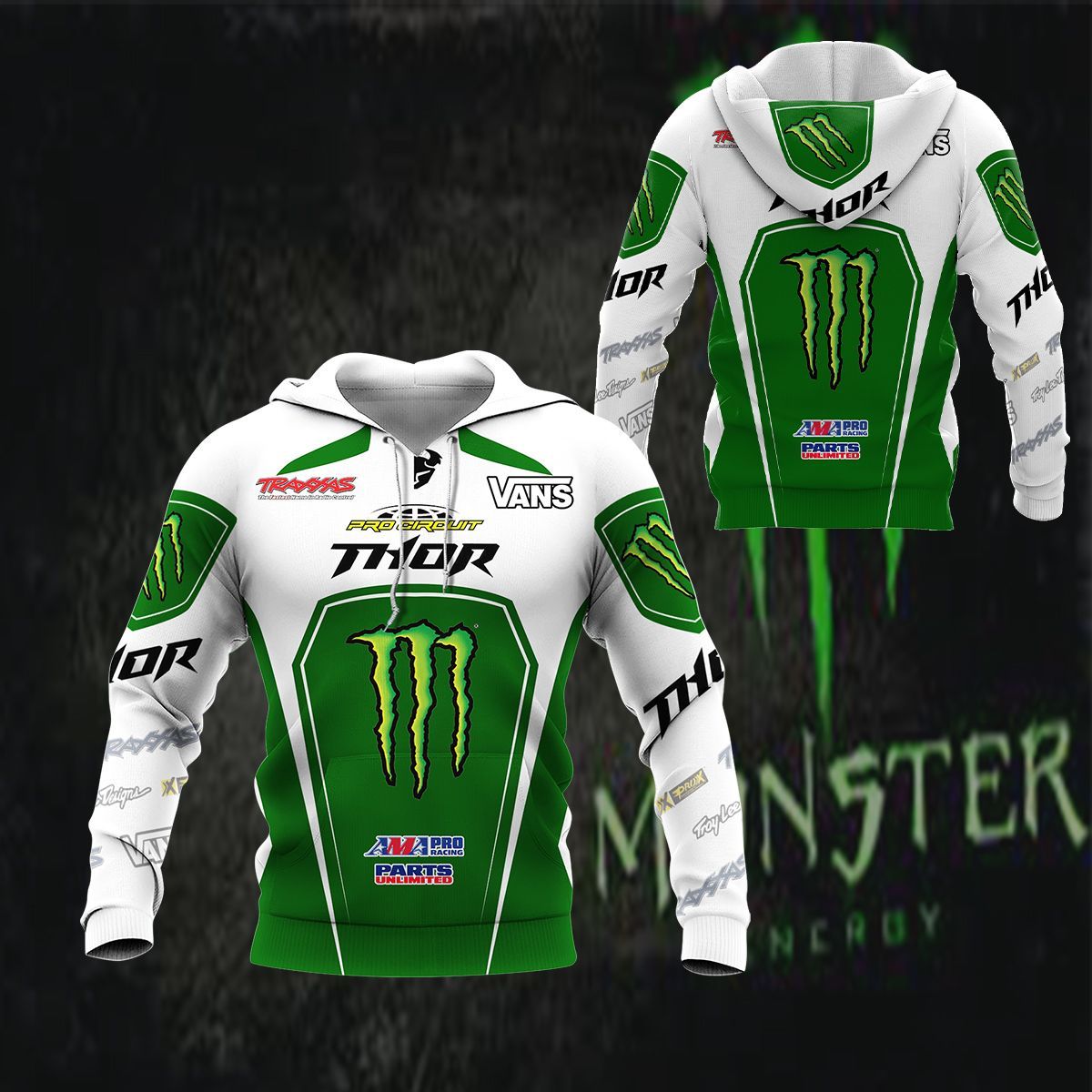 3D All Over Printed Moto Cross Thor NTH- HT Shirts Ver 1 (Green)