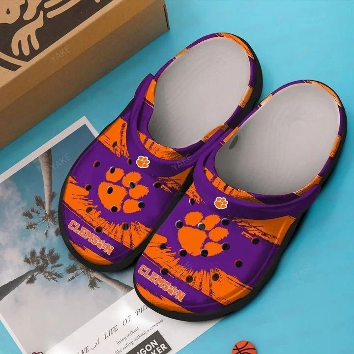 Clemson Tigers Crocband Clog Comfortable For Mens Womens Classic Clog Water Shoes Crocs Shoes Hothot 210920