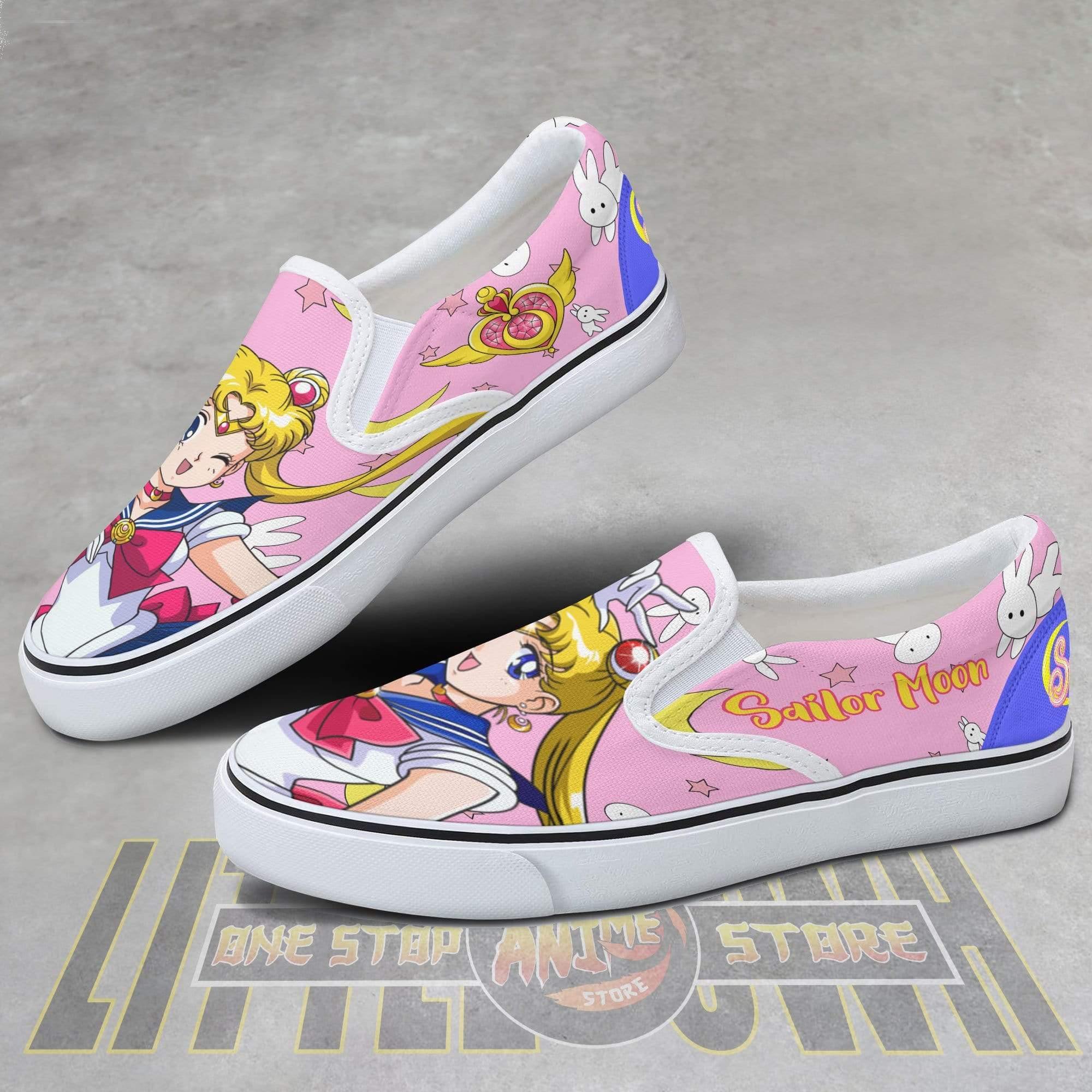 Sailor Moon Classic Slip-On Custom Sailor Moon Anime Shoes