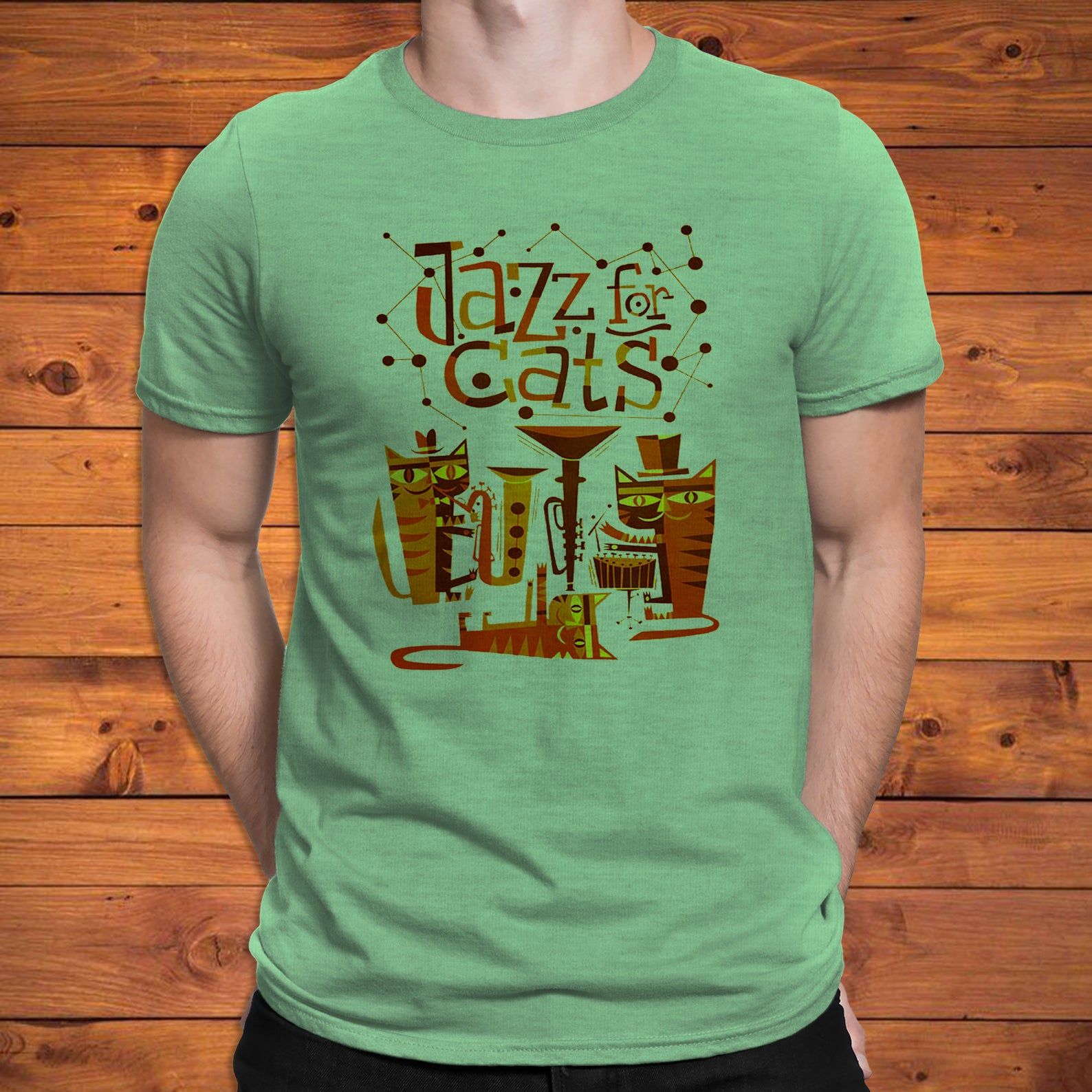 Vintage Jazz For Cats Retro Super Soft T-shirt