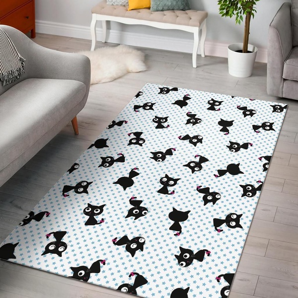 Black Cats With All Styles Area Rug  &hellip;