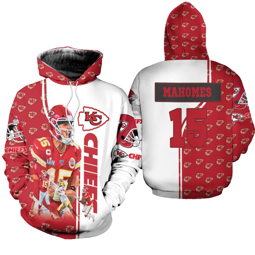 Super Bowl 2020 Kansas City Chiefs Patrick Mahomes Best Moment Best Player Number 15 3D T shirt Hoodie Sweater Hoodie