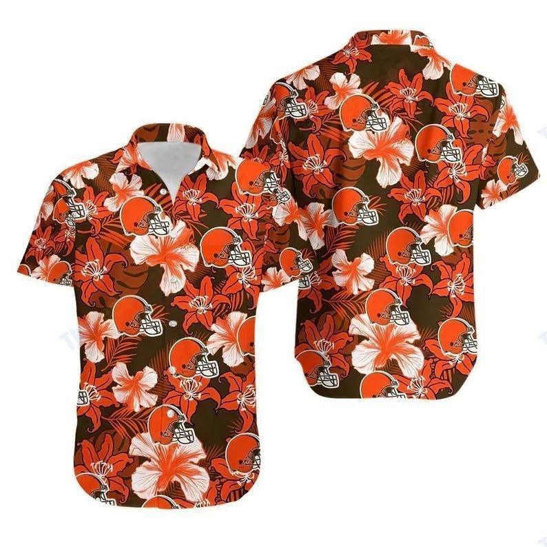 Cleveland Browns Hawaiian Shirts / Cleveland Browns Aloha Shirt / Gift For Cleveland Browns Lover / Cleveland Browns Hawai Shirt