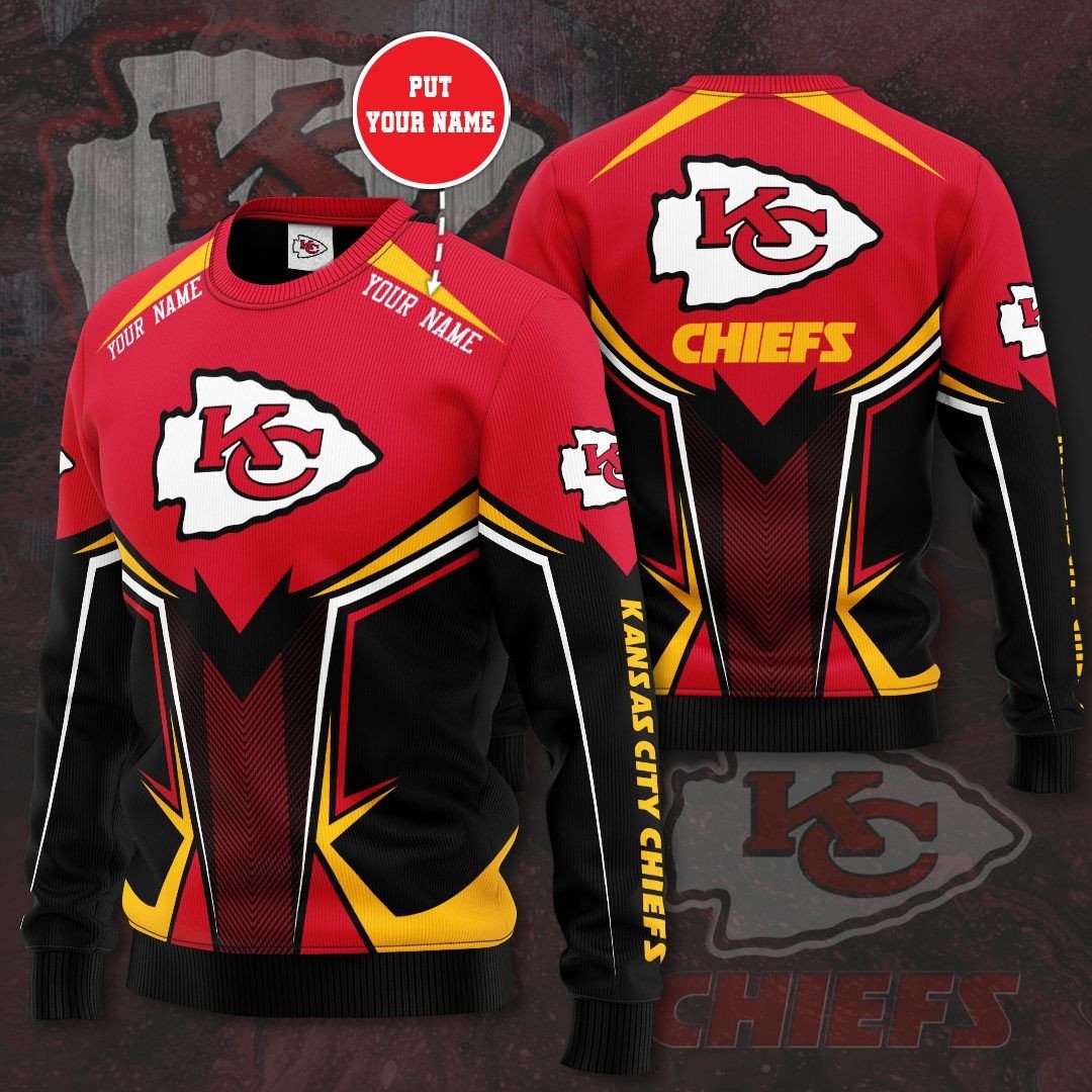 Personalized Kansas City Chiefs Football Team All Over Print 3D Sweatshirt-Red