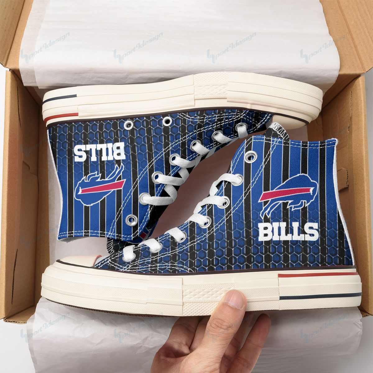 Buffalo Bills New High Top Canvas Shoes 43