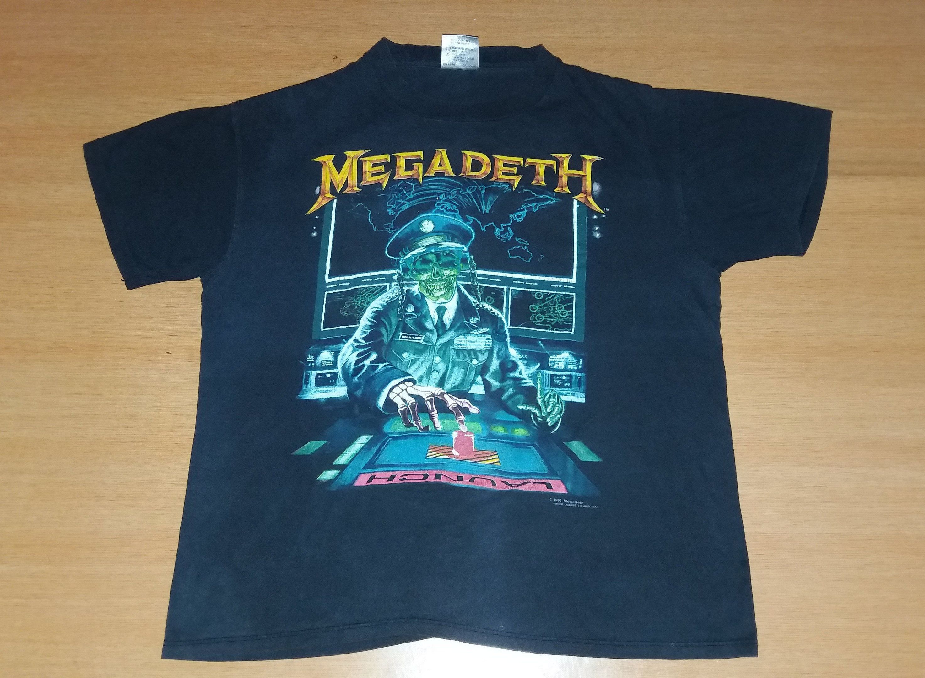 Vintage 1990 Megadeth Rust In Peace Holy Wars The Punisht Due Tour Concert Promo Thr Shirt